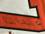 FRAMED Autographed/Signed BILL BARBER HOF 90 33x42 Philly White Jersey JSA COA