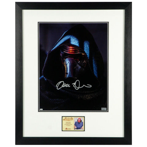 Adam Driver Autographed Star Wars Kylo Ren 11x14 Framed Close Up Photo