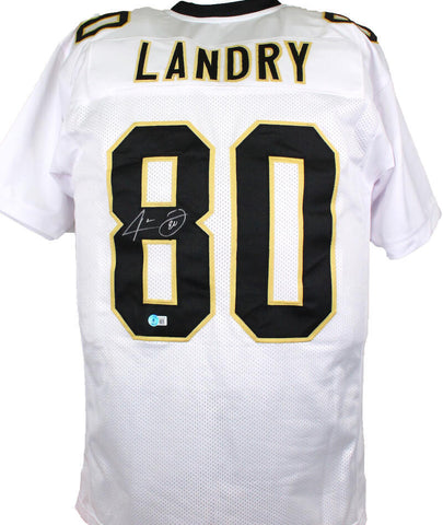 Jarvis Landry Autographed White Pro Style Jersey - Beckett W Hologram *Silver