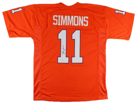 ISAIAH SIMMONS SIGNED AUTOGRAPHED CLEMSON TIGERS #11 ORANGE JERSEY BECKETT