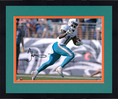 Framed Tyreek Hill Miami Dolphins Autographed 16" x 20" Peace Sign Photograph