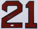 Roger Clemens Signed Boston Red Sox 35x43 Custom Framed Jersey (JSA COA)