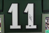 A.J. BROWN (Eagles green SKYLINE) Signed Autographed Framed Jersey Beckett