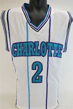 Larry Johnson Signed Charlotte Hornets Jersey (Steiner) #1 Overall Pk 1991 Draft