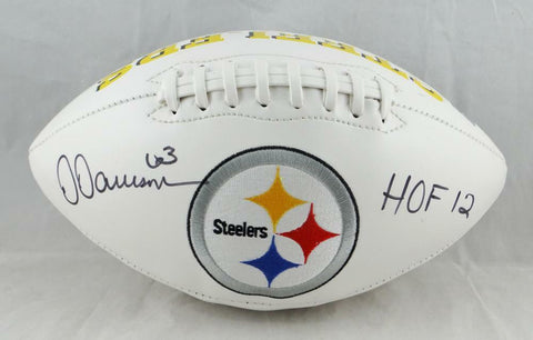 Dermontti Dawson Autographed Steelers Logo Football W/HOF- The Jersey Source Aut