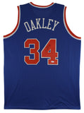 Charles Oakley Authentic Signed Blue Pro Style Jersey Autographed JSA