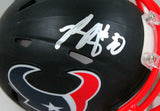 Phillip Lindsay Signed Texans Flat Black Speed Mini Helmet-Beckett W Hologram