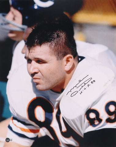 Mike Ditka Signed Chicago Bears 16x20 Photo Inscribed "H.O.F. 88" (Beckett)