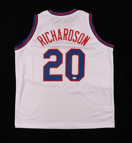Micheal Ray Richardson Signed New Jersey Nets Jersey (JSA) #4 Overall Pick 1978