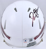 Deion Sanders Autographed Florida State White Speed Mini Helmet-Beckett W Holo