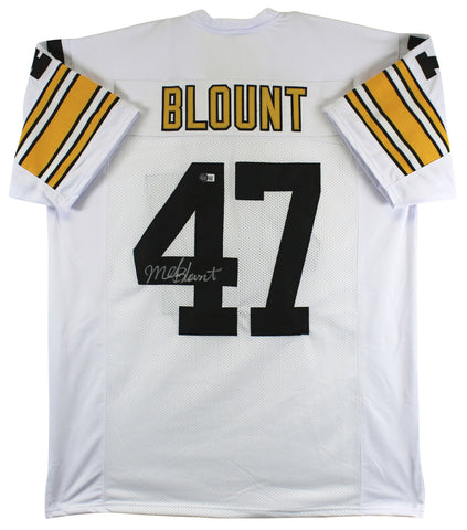 Mel Blount Authentic Signed White Pro Style Jersey Autographed BAS Witnessed