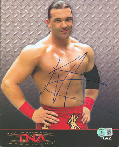 Kaz Authentic Signed 8x10 TNA Wrestling Promotional Photo BAS #BG90771