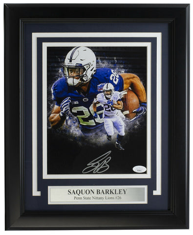 Saquon Barkley Signed Framed 8x10 Penn State Nittany Lions Collage Photo JSA