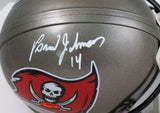 Brad Johnson Autographed Buccaneers 97-13 TB Mini Helmet- Beckett W *White
