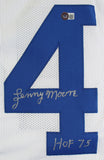 Lenny Moore "HOF 75" Authentic Signed White Pro Style Jersey Autographed BAS Wit