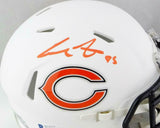 Cole Kmet Signed Chicago Bears Flat White Speed Mini Helmet - Beckett W Auth