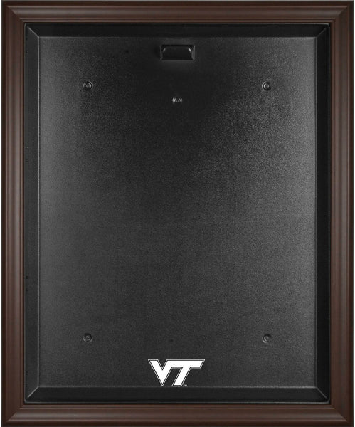 Virginia Tech Hokies Brown Framed Logo Jersey Display Case - Fanatics Authentic