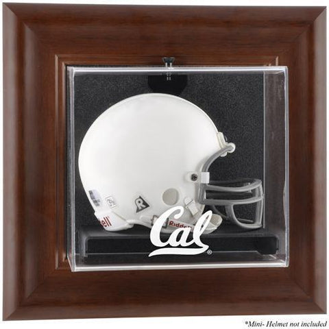 California Bears Brown Framed Wall-Mountable Mini Helmet Display Case
