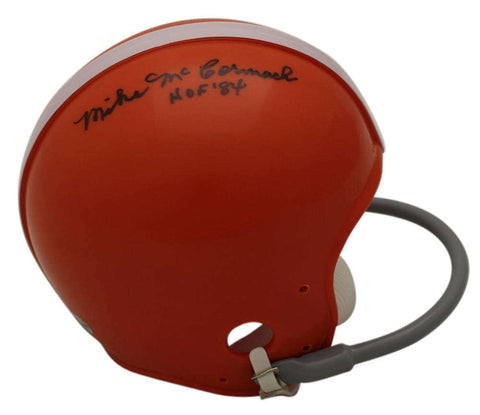 Mike McCormick Autographed Cleveland Browns TB 1Bar Mini Helmet HOF 23281