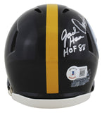 Steelers LBs (3) Ham, Lambert & Russell Signed Speed Mini Helmet BAS Witnessed
