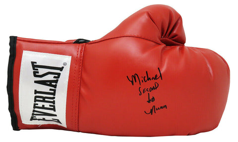 Michael Nunn Signed Everlast Red Boxing Glove w/Second To Nunn (SCHWARTZ COA)