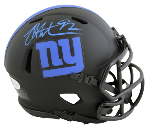 Giants Michael Strahan Authentic Signed Eclipse Speed Mini Helmet BAS Witnessed