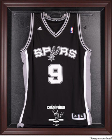 Spurs 2014 Champs Mahogany Framed Logo Jersey Case Authentic