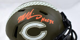 Mike Singletary Signed Bears Salute to Service Speed Mini Helmet W HOF-BA W Holo