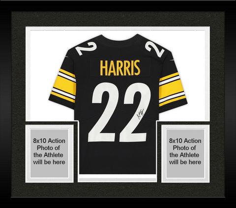 Framed Najee Harris Pittsburgh Steelers Autographed Black Limited Nike Jersey