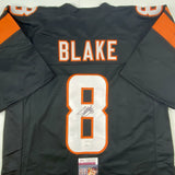 Autographed/Signed Jeff Blake Cincinnati Black Football Jersey JSA COA Auto