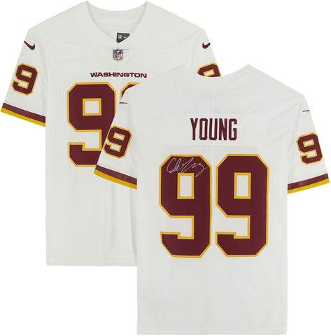 Chase Young Washington Commanders Autographed White Nike Limited Jersey