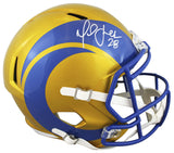 Rams Marshall Faulk Authentic Signed Flash Full Size Speed Rep Helmet BAS Wit