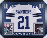 Deion Sanders Signed Cowboys 35x43 Custom Framed Jersey (JSA COA) "NEON DEION"