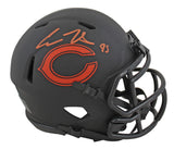 Bears Cole Kmet Authentic Signed Eclipse Speed Mini Helmet BAS Witnessed