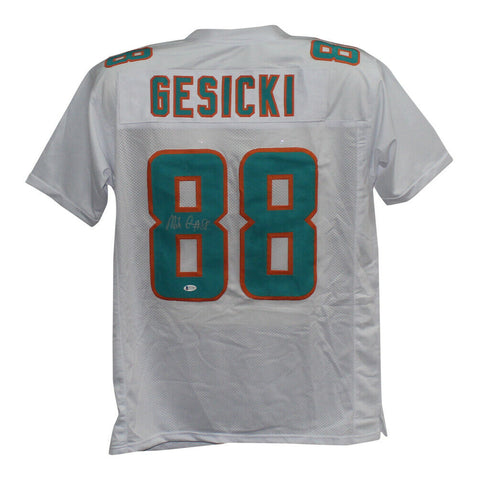Mike Gesicki Autographed/Signed Pro Style White XL Jersey BAS 33199