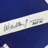 Autographed/Signed WALTER JONES HOF 14 Blue Football Jersey JSA COA Auto