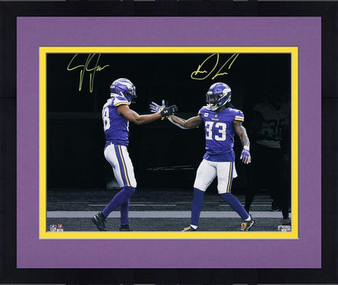 Framed Justin Jefferson and Dalvin Cook Minnesota Vikings Signed 16" x 20" Photo