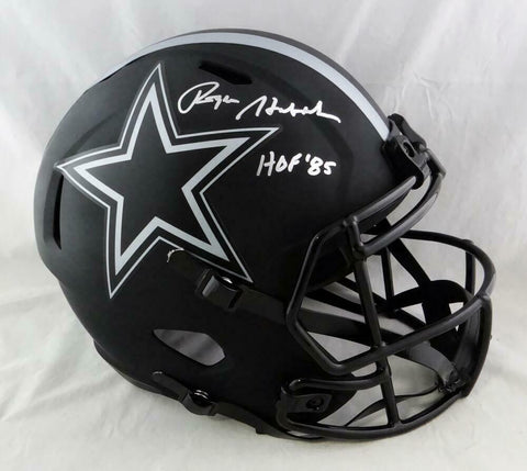 Roger Staubach Signed Cowboys F/S Eclipse Speed Helmet w/ HOF - Beckett W Auth