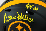 Donnie Shell Signed Steelers Eclipse Speed Mini Helmet w/ HOF-Beckett W *Yellow