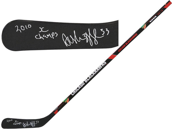 Dustin Byfuglien Signed Blackhawks 48 Inch FS Hockey Stick w/2010 Champs -SS COA