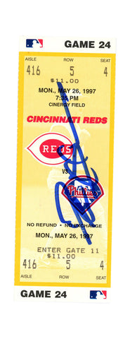 Deion Sanders Signed Cincinnati Reds 5/26/1997 vs Phillies Ticket BAS 37243