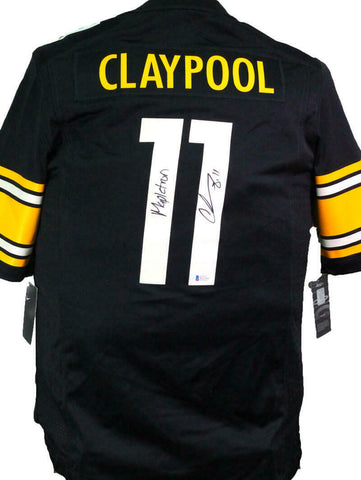 Chase Claypool Signed Black NFL Nike Game Jersey w Mapletron - Beckett W *Black