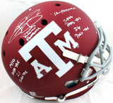 Johnny Manziel Signed Texas A&M Schutt F/S Authentic Helmet W/6 Insc-BAW Holo
