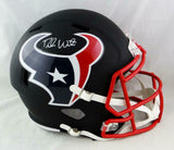 Deshaun Watson Signed Texans F/S Flat Black Speed Helmet - JSA W Auth *Silver