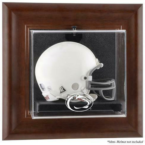 Penn State Brown Framed Wall-Mountable Mini Helmet Display Case - Fanatics