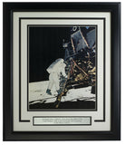 Edwin Aldrin Joining Neil Armstrong on Moon Framed 11x14 NASA Photo