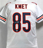 Cole Kmet Autographed White Pro Style Jersey - Beckett W *Silver