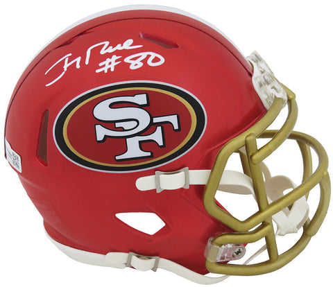 Jerry Rice Signed 49ers FLASH Riddell Speed Mini Helmet - (Fanatics COA)