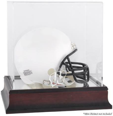 Badgers Mahogany Mini Helmet Display Case with Mirror Back-Fanatics