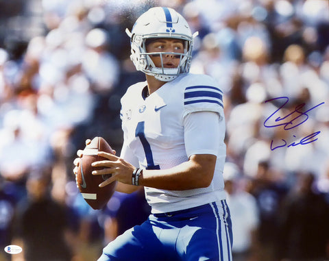 ZACH WILSON AUTOGRAPHED SIGNED 16X20 PHOTO BYU COUGARS BECKETT BAS STOCK #191142